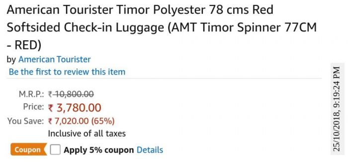 american tourister amt timor spinner